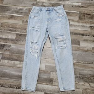 7 Refuge Ripped High Rise Mom Jeans